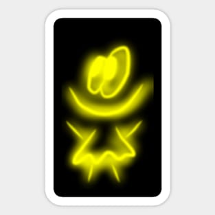 Yellow neon monster Sticker